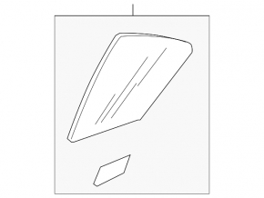 Door glass triangle with seal rear right Honda Accord 13-17