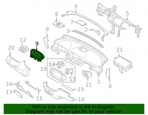 Kia Sorento 16-20 black instrument cluster trim