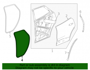 Chevrolet Equinox EV 24-26 rear right door seal