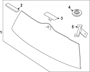 Rear window for the Hyundai Santa Fe 24-26