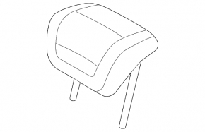 Rear left headrest for Audi A3 8V 15-20 4d, 5d, leather, black
