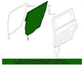 Door seal rear right Ford Flex 09-19
