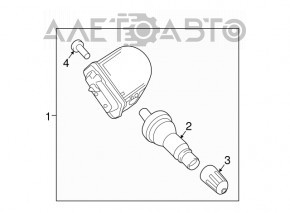 Wheel Pressure Sensor for Lincoln MKX 16-18