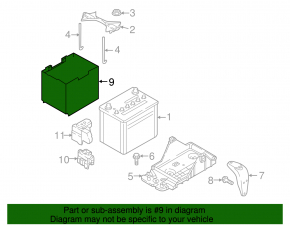 Battery cover Mazda CX-9 16-