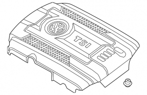 Engine cover VW Tiguan 18-24