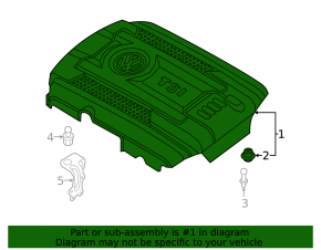Engine cover VW Tiguan 18-24