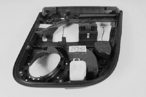 Door trim card rear left Jeep Patriot 11-17 beige with beige insert plastic, armrest beige plastic, scuffs, scratches, burrs, broken fastening