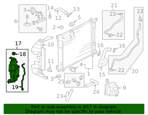 Nissan Versa Note 13-19 Cooling Expansion Tank with Cap