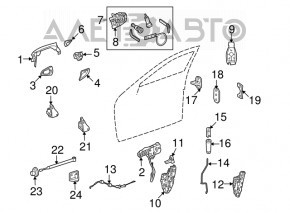 Door hinge lower rear right Mercedes W221