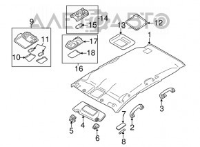 Front light Nissan Murano z51 09-14 gray, without sunroof