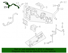 Lower turbine cooling pipe outlet Hyundai Elantra 21-26 1.6