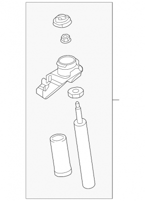 Rear left shock absorber Volvo V90 17-21 USA