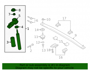Shock absorber rear left Volvo V90 17-22 usa
