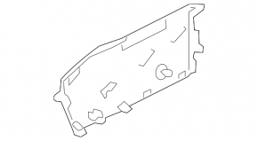 Volvo XC90 16-24 black center console trim, rear left side
