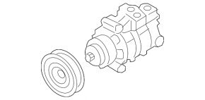 Audi Q8 19-25 3.0T MHEV R1234YF Air Conditioning Compressor