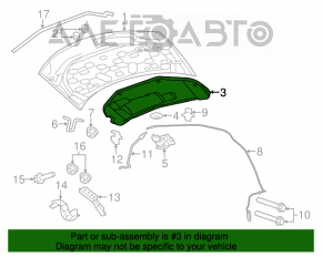 Chrysler 200 Hood Insulation 11-14