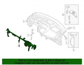 Under-torpedo pipe reinforcement Mitsubishi Eclipse Cross 18-24