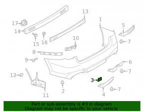 Subaru Legacy 20-25 Rear Bumper Tow Hook Cap