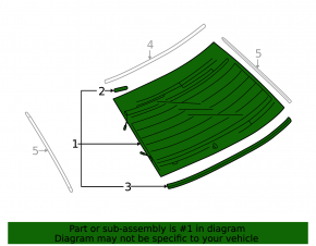 Rear window for Mitsubishi Galant 04-07