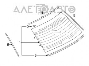 Rear window for Mitsubishi Galant 04-07