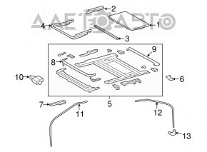 Sunroof mechanism with motor Lexus LS460 LS600h 07-17