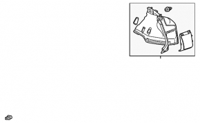 Right arch trim Lexus CT200h 11-17 black
