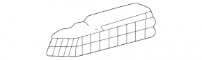 Door sill insert rear right Toyota Highlander 20-25 grille, black, hybrid