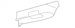 Door sill outer rear left Lexus RX350L RX450hL 18-22 long black