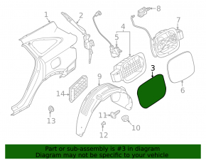 Fuel filler door for Kia Sorento 21-25 HEV, PHEV