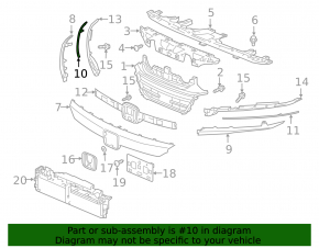 Eyelash seal right Honda Accord 18-20