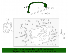 Front right inner door frame Chevrolet Equinox 18-