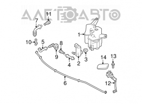 Headlight washer nozzle right Toyota Prius 30 10-11 prerest