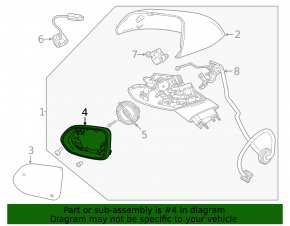 Right mirror housing Chevrolet Equinox EV 24-26