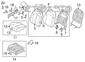 Front right passenger presence sensor Kia Optima 16-20