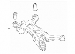 Rear subframe Mercedes H247 GLA 21-26 FWD