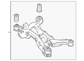 Rear subframe Mercedes H247 GLA 21-26 FWD
