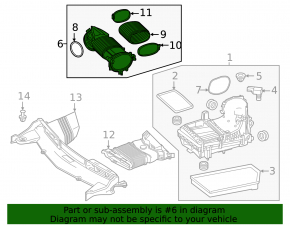 Air duct for manifold Mercedes W167 GLE 450 20-23