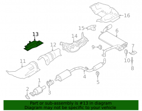 Rear bumper guard left Ford C-max MK2 13-18