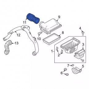 Air duct from filter Ford Explorer 13-19 sport
