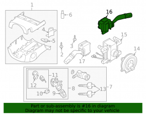Right steering column switch for Mazda CX-7 06-08