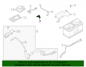 Land Rover Range Rover Velar 18-26 negative terminal with sensor and wire