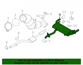 Rear muffler with barrel BMW X3 G01 22-24 2.0T