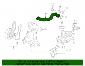 Metal cooling hose for Honda Civic XI FE/FL 22-24 2.0