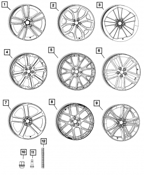 Wheel disk R20 Dodge Challenger 15-17 rest, light curb