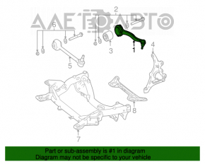 Upper front left control arm Mercedes W203