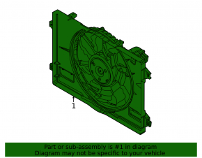 Kia EV6 22-24 radiator shroud diffuser assembly