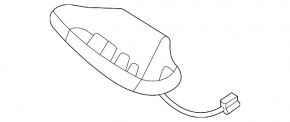 Antenna fin Nissan Kicks 21-24 SR, SV, 23-24 S