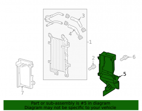 Lexus LX570 08-11 Automatic Transmission Radiator Deflector