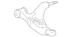 Lower control arm front right Lexus IS250 IS300 IS350 06-13 RWD