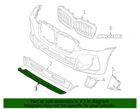 BMW X3 G01 18-23 2022-23 Front Bumper Lip
